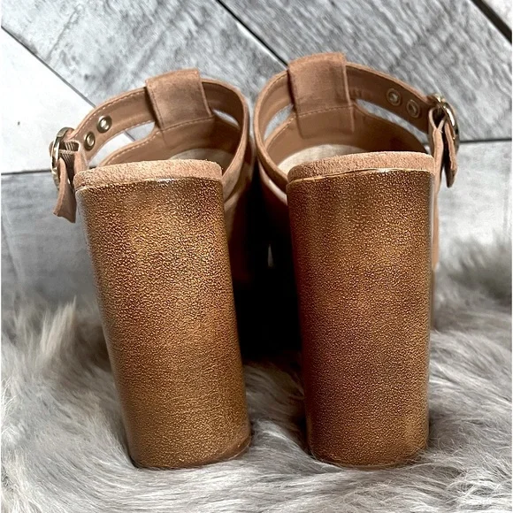 GIANNI BINI SOTELO BUCKLE DETAIL SUEDE PLATFORM CLOGS. SIZE 8.5M - Picture 9 of 12